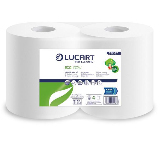 White 2ply Industrial Rolls 360M x 280x60mm